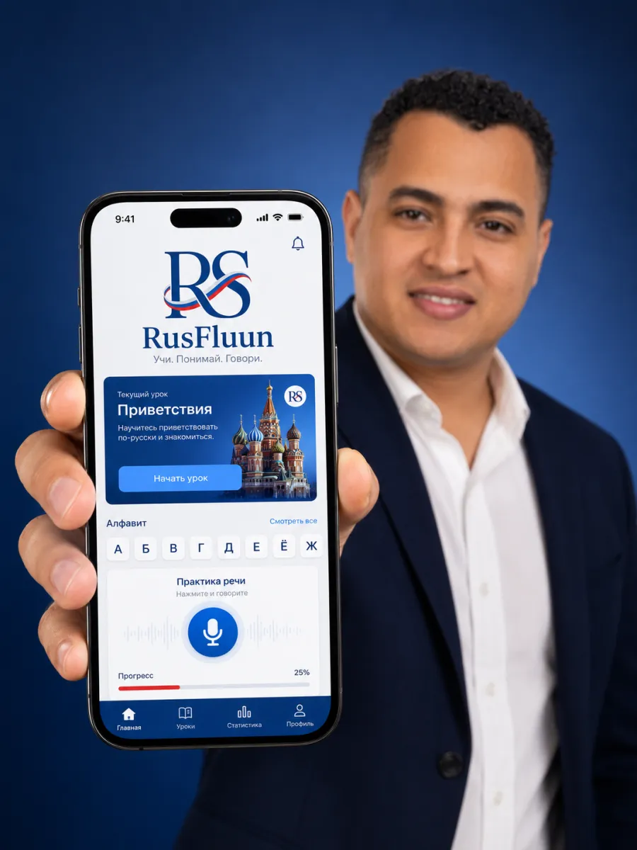 مؤسس RusFluun ماسك الموبايل وعليه تطبيق الكورس